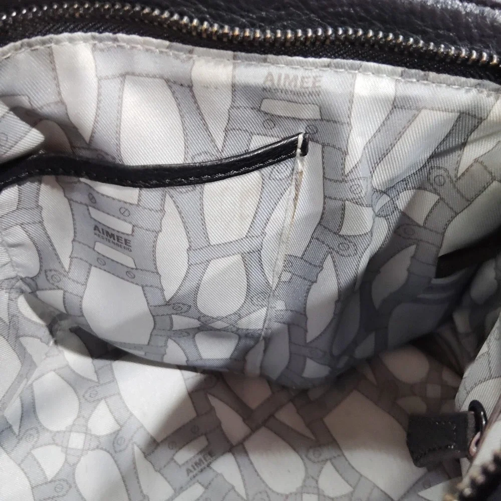 Aimee Kestenberg Lennox Satchel in Black Leather Handbag
